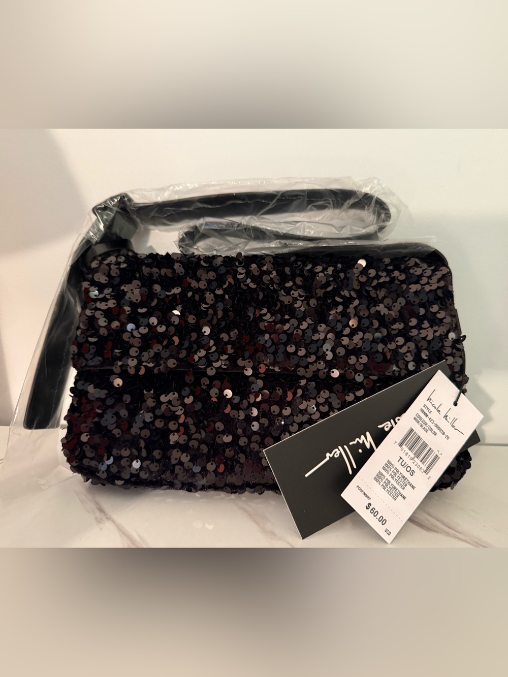 Nicole Miller Sequin Shoulder Bag